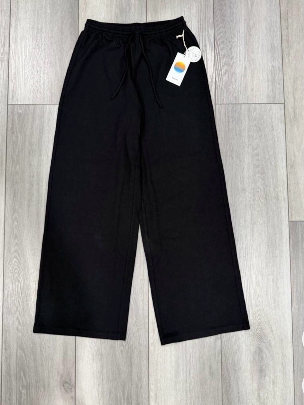 Vuori Heavyweight Cotton Easy Pant Wide Leg Cotton Pants in Black XS NWT